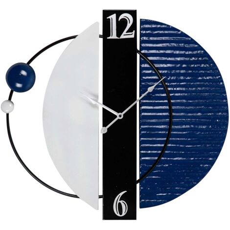 Reloj Pared Metal Azul Negro 62X6X57 Cm