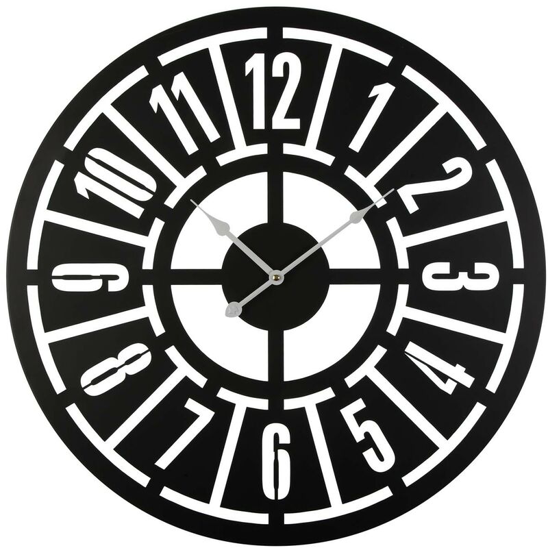 

Reloj Pared Metal Negro