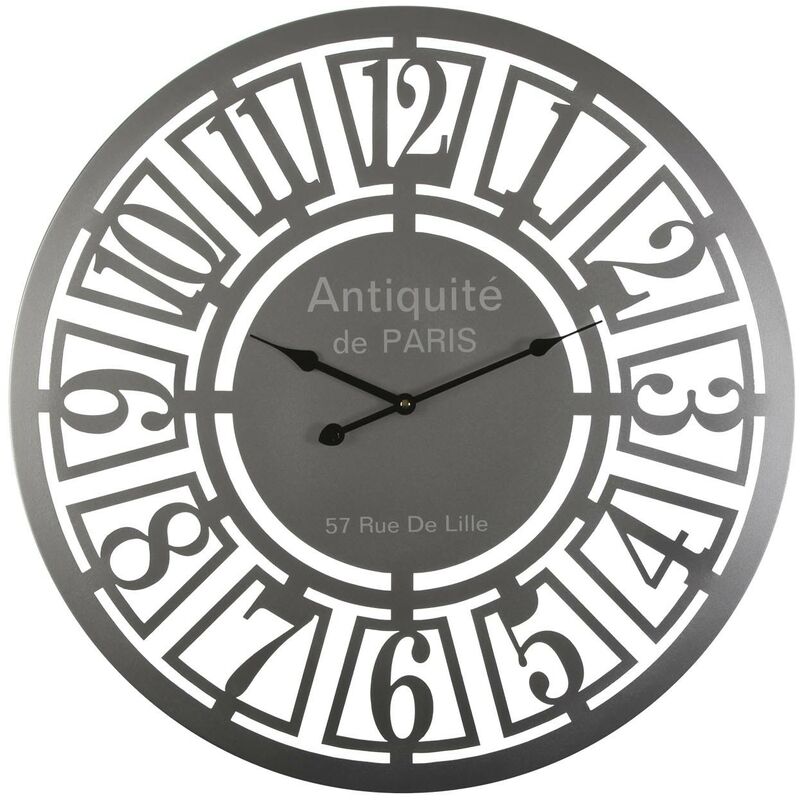 

Reloj Pared Metal Plata