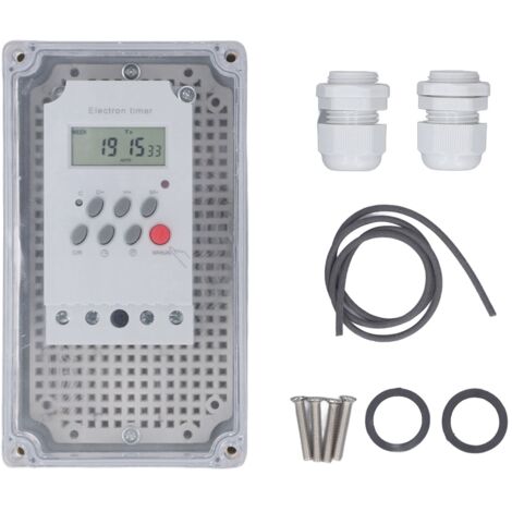 Reloj programable con carcasa digital impermeable para bombas de piscinas y spas, controlador de motor de 12 V CC.
