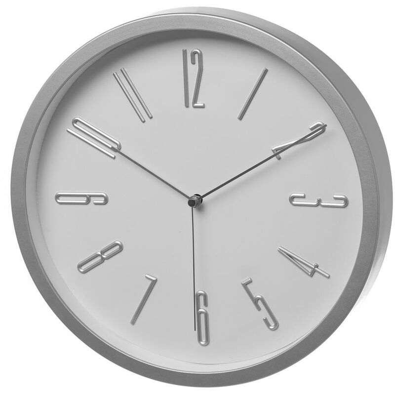 

Reloj redondo plata de plástico de Ø 30 cm