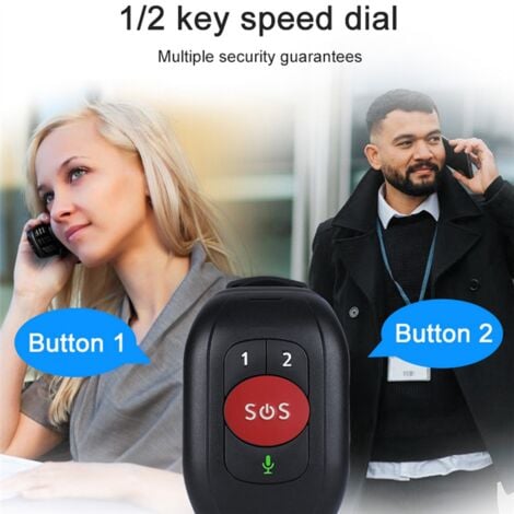 TLILY Reloj SOS 4G para personas mayores con seguimiento GPS, pulsera con alarma de emergencia, monitor de frecuencia cardíaca y presión arterial (B)