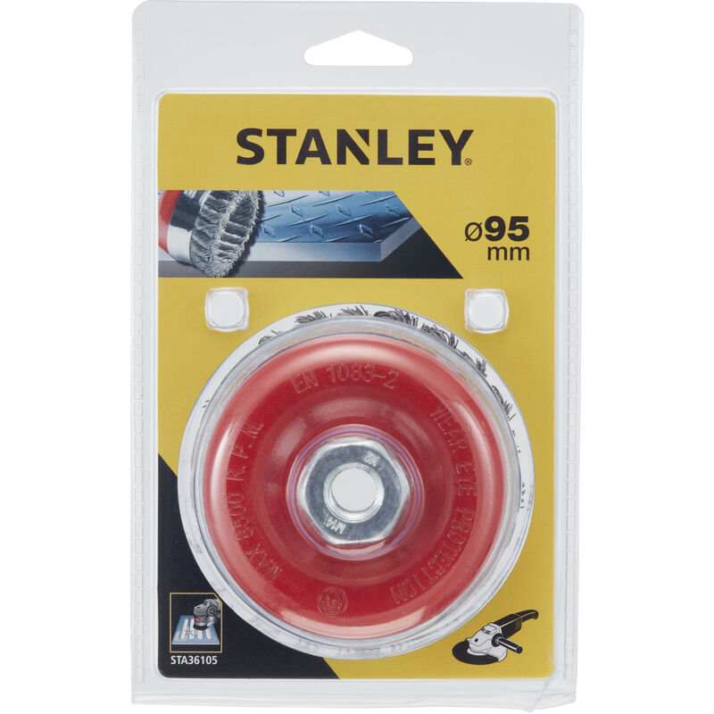 

Stanley ® - Stanley STA36105-XJ Cepillo de copa ø 95 mm. M 14. Hilo anudado. Uso en metal.