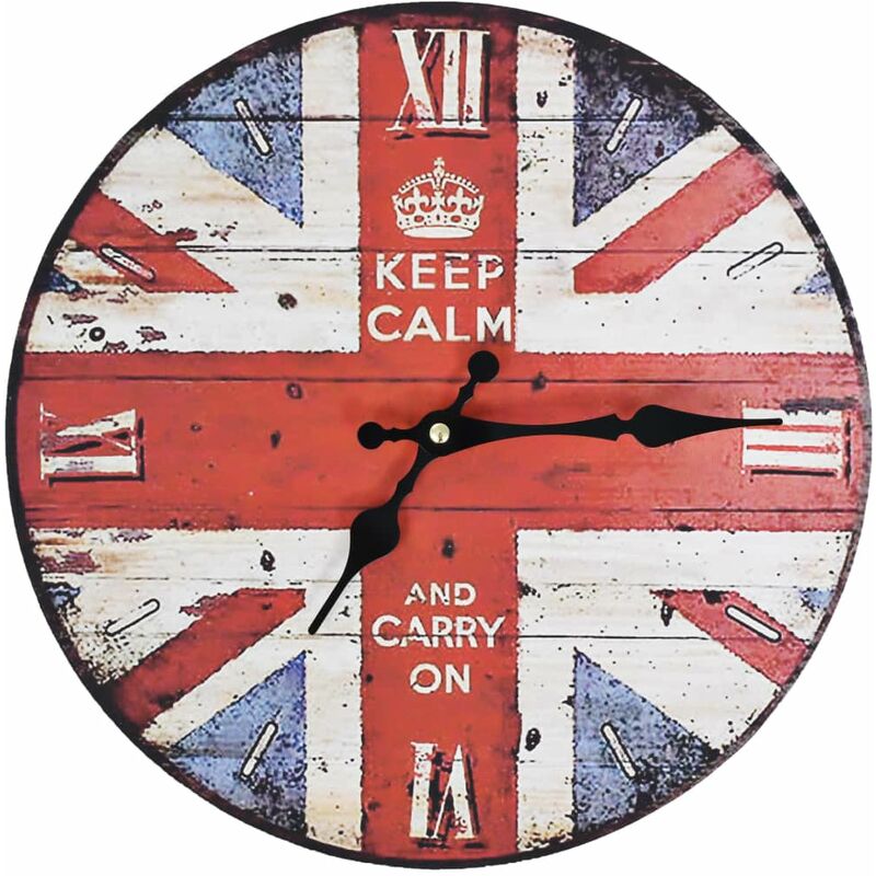 

Reloj vintage de pared con flores UK 30 cm