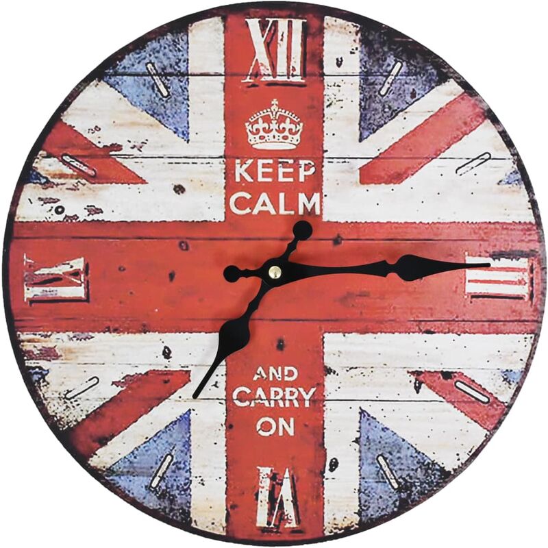 

Reloj vintage de pared con flores UK 30 cm - Multicolor