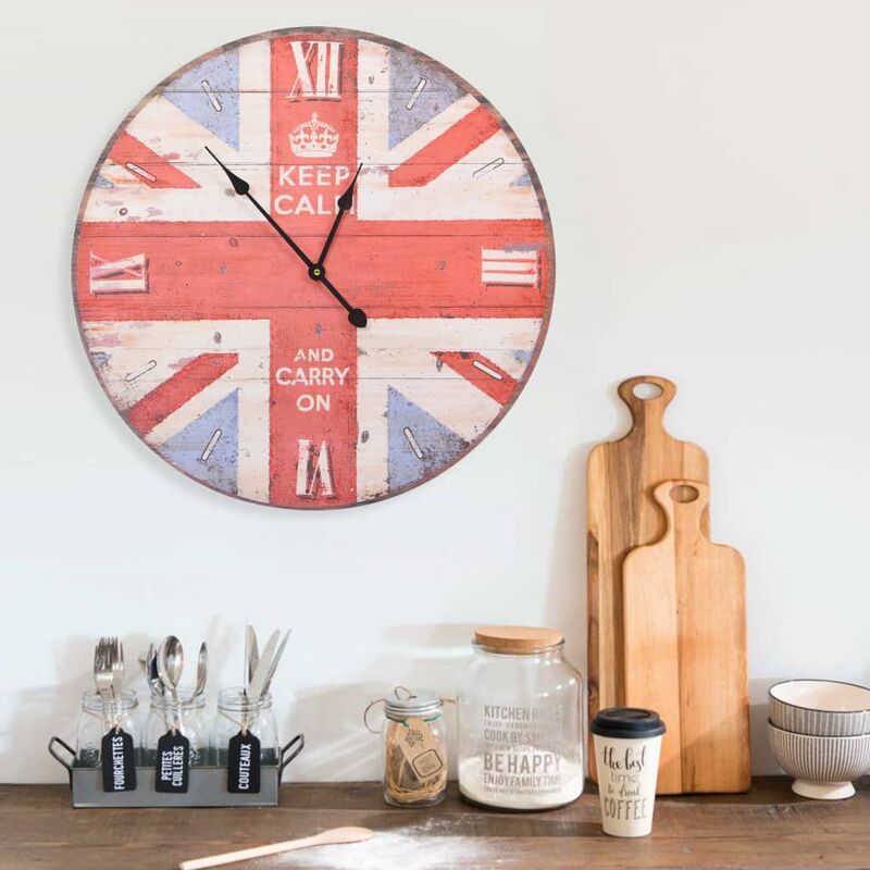 

Reloj vintage de pared UK 60 cm - Multicolor