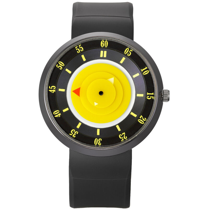 

Relojes digitales para hombre de goma militares del deporte, correa de goma de encargo creativa de la moda del reloj del amarillo del segundo dial