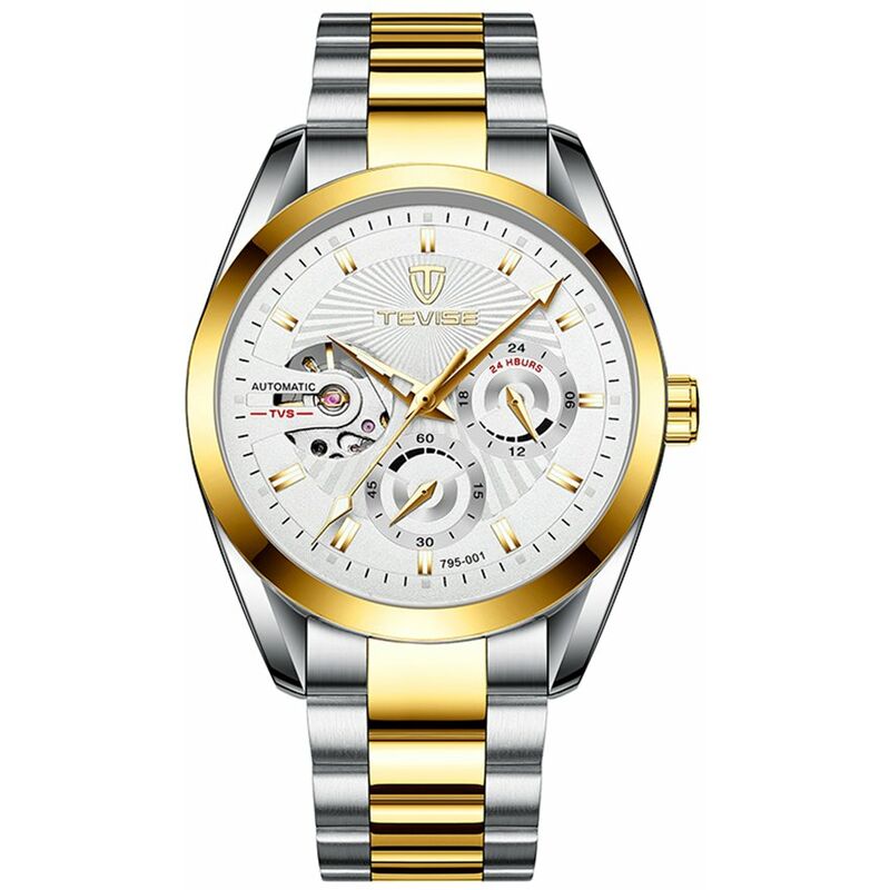 

Relojes para hombre, reloj mecanico automatico con esqueleto, manos luminosas, 3ATM, reloj masculino de acero inoxidable de lujo a la moda a prueba