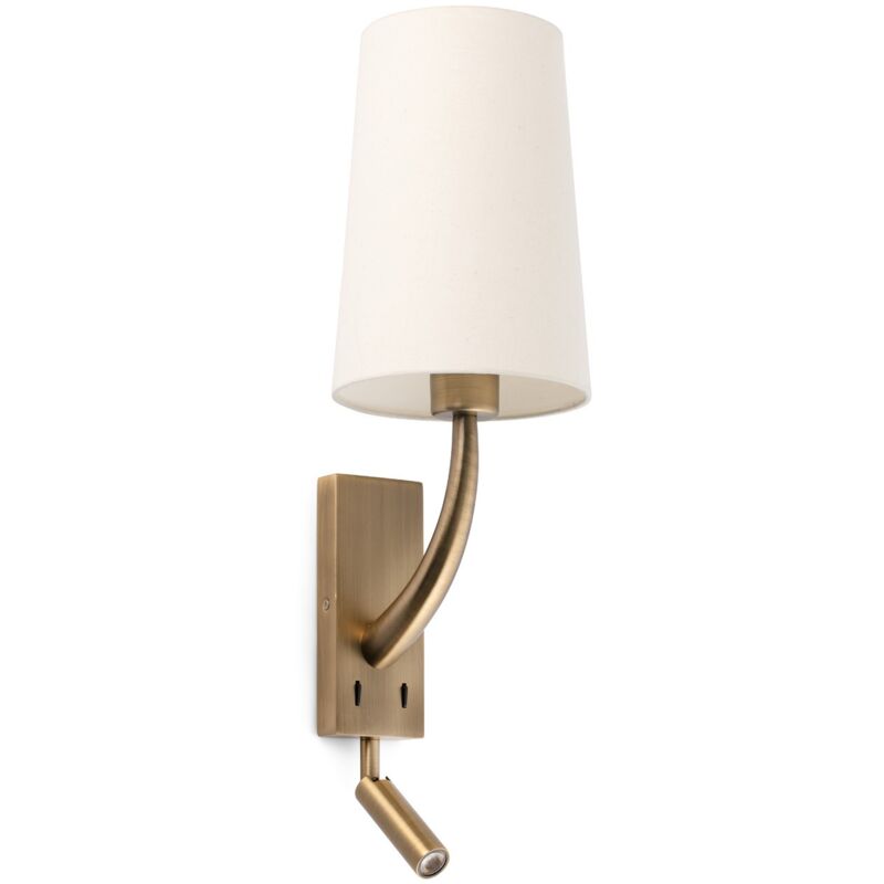 

Faro Barcelona - REM Estructura aplique con lector LED oro viejo - BRONCE SATINADO