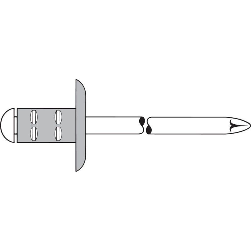 

Remache Alu Acero cabeza grande . 4,8x25 mm (por 100) - Gesipa