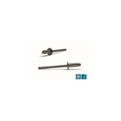 REMACHE ALUMINIO/INOX LACADO NEGRO 4.8X12 (100U) - BRALO