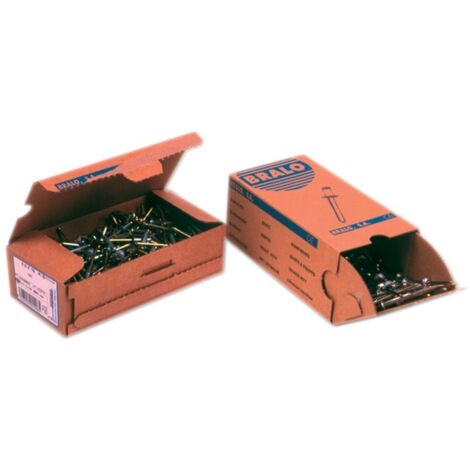 REMACHE CABEZA ALOMADA 4 X 12 ALUMINIO 500 UDS CLAVO DE ACERO - 1010004012