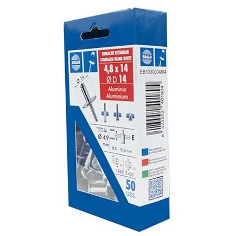 REMACHE D. 4,8 X 14 C.14 ALU/AC ECOBLISTER - BRALO