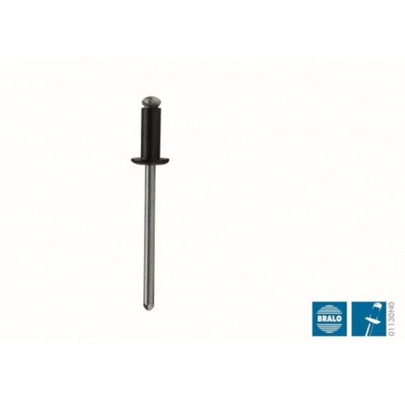 

Bralo - Remache Flor 4,0 X 14 Alu/Ac L. Negro 9005 500 Pz