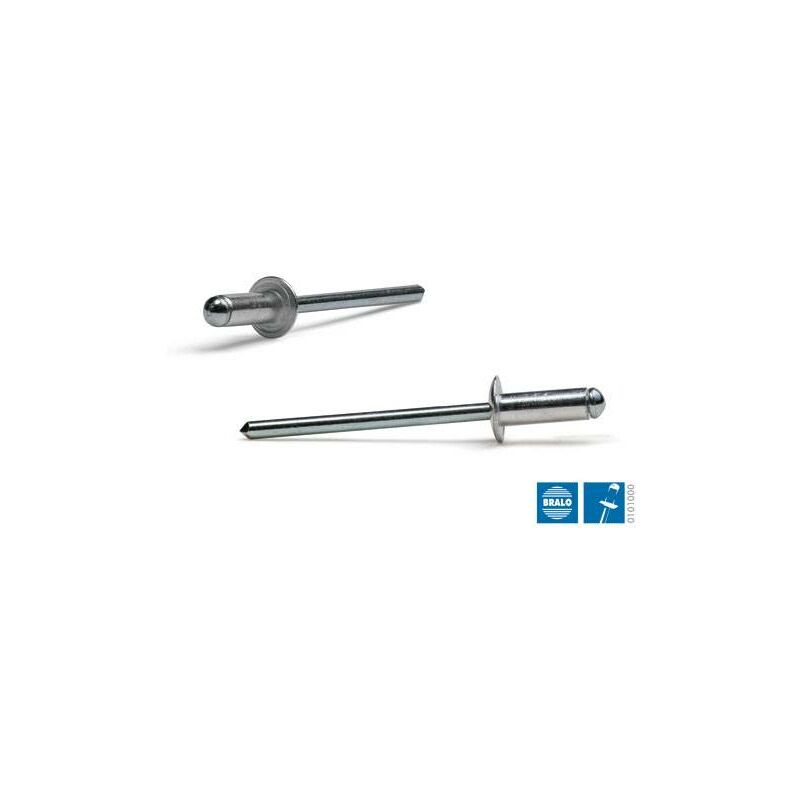 

Remache Flor Aluminio Cabeza Alomada 4.8 X 35 Bralo 25 Uds