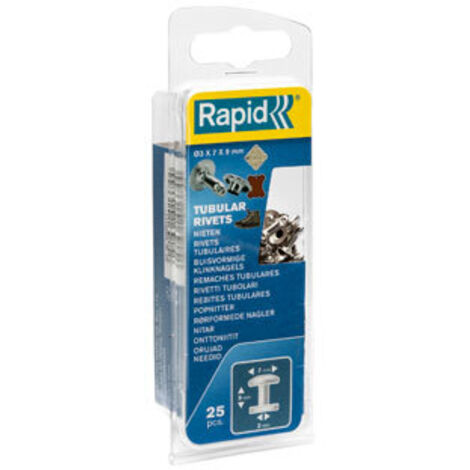 REMACHE TUBULAR DOS PIEZAS 3 X 7 PLATA 25 UDS - 5000414