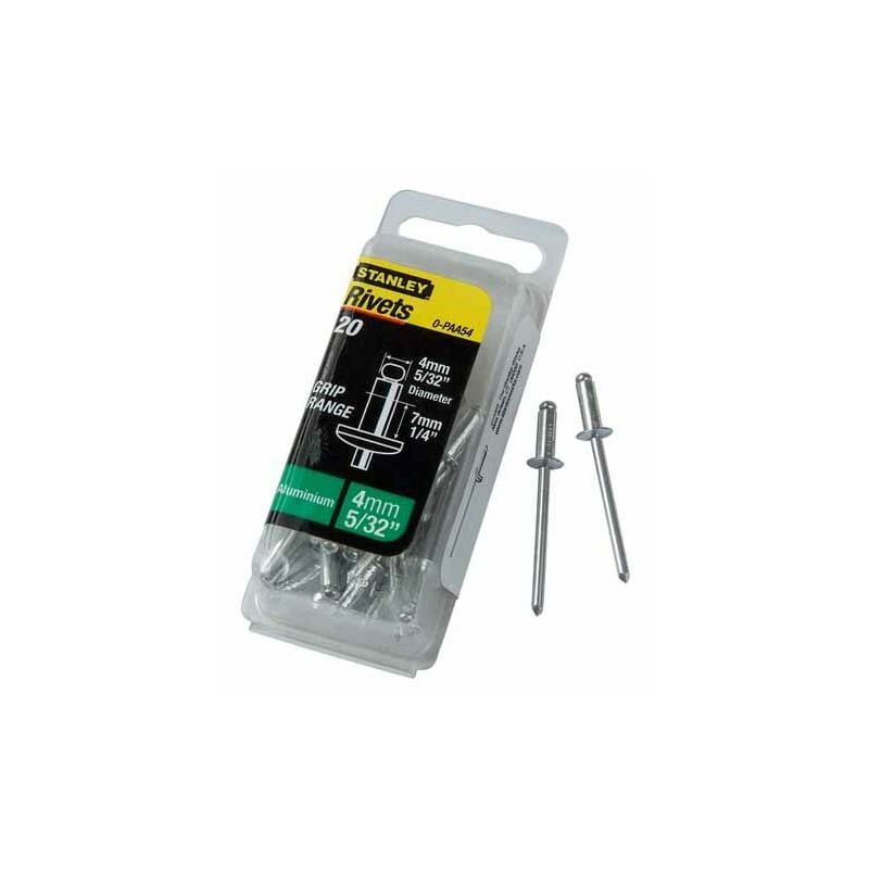 

Stanley - Remaches de aluminio 4 x 3mm (20 u.)