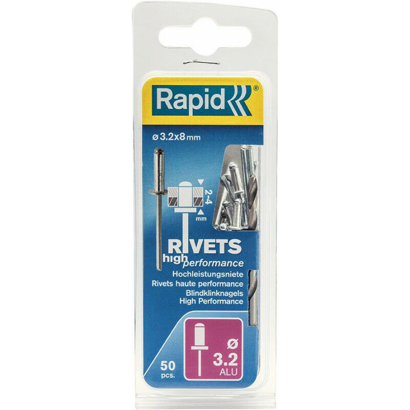 

Remaches Universal Ř 32 X 8 Mm Incl. Perforar 50 Unidades Blister Rápida