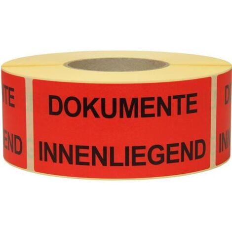 Remarque Étiquettes Doc. Intérieur 1.000 pcs/rouleau