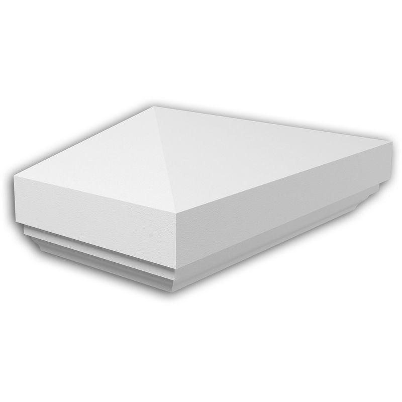 

Profhome Decor - Remate de media balaustrada Profhome 476211 Moldura para exteriores Balaustrada Elemento de fachada estilo Neoclasicismo blanco