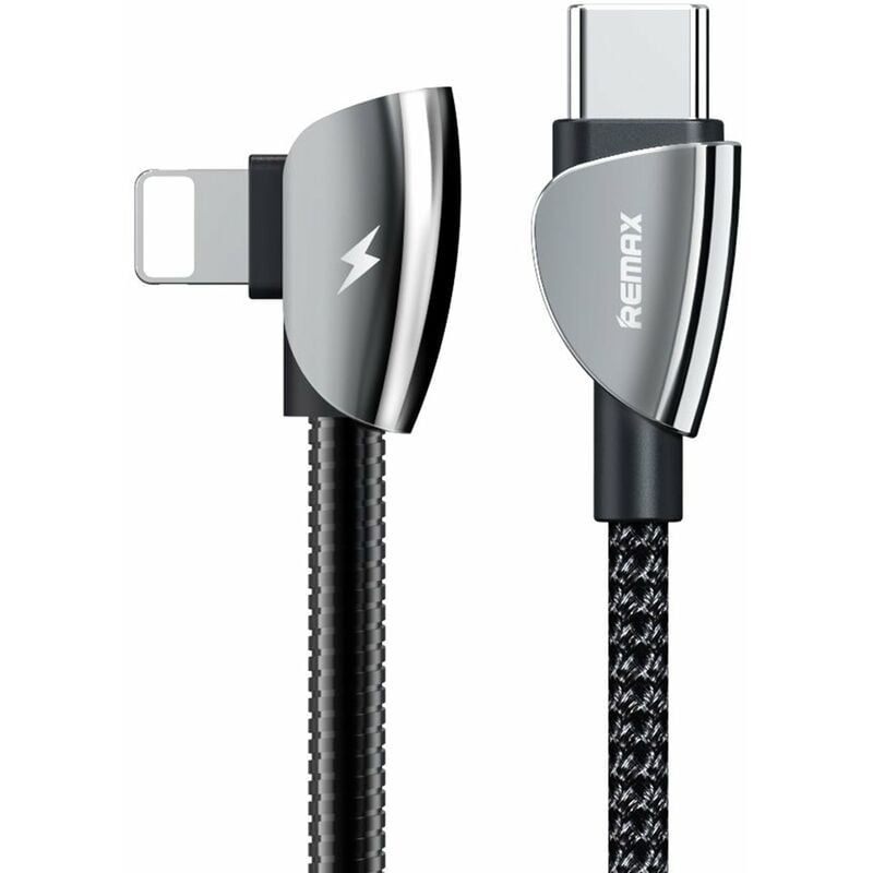 

Remax RC-087i Cable de carga rapida con funcion de soporte para juego Conector de cable de cargador trenzado 2.4A con transferencia de datos