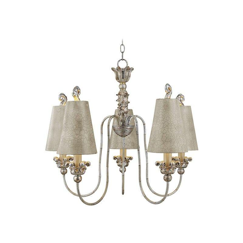 Elstead Lighting - Elstead Remi - 5 Light Multi Arm Chandelier Gold And Silver Finish, E27