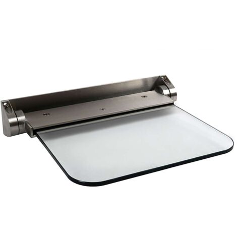 Reming Productos de acero inoxidable - Asiento plegable, vidrio/acero inoxidable cepillado ALT6