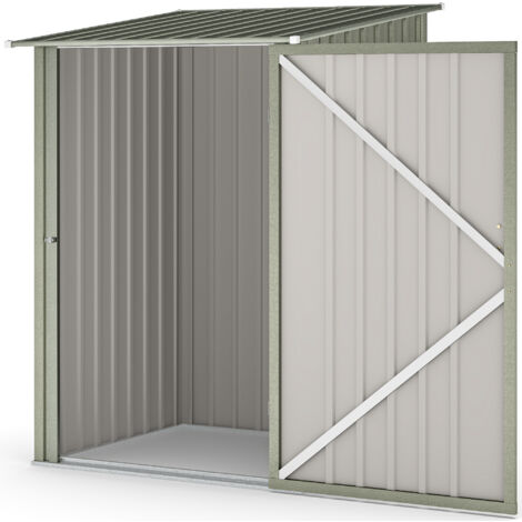Remise à outils de jardin en acier galvanisé avec porte battante, 100x104x160 cm, argenté