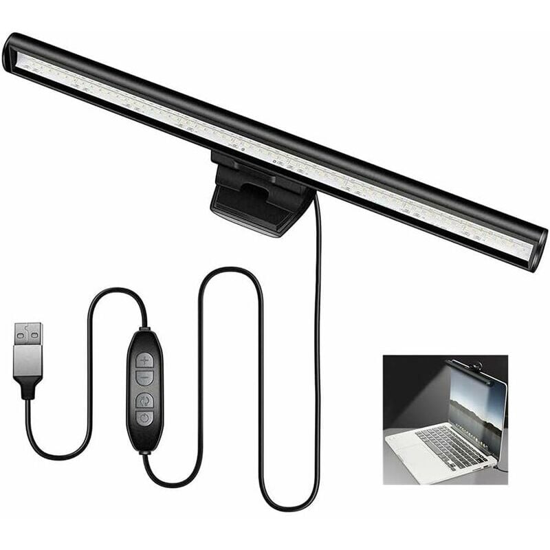 Tigrezy - Remise barre de lampe de moniteur d'ordinateur portable, lampe d'écran led, pas d'éblouissement ou de scintillement, lumière alimentée par