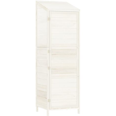 Remise de jardin Blanc 55x52x174,5 cm Bois de sapin solide CFW777243