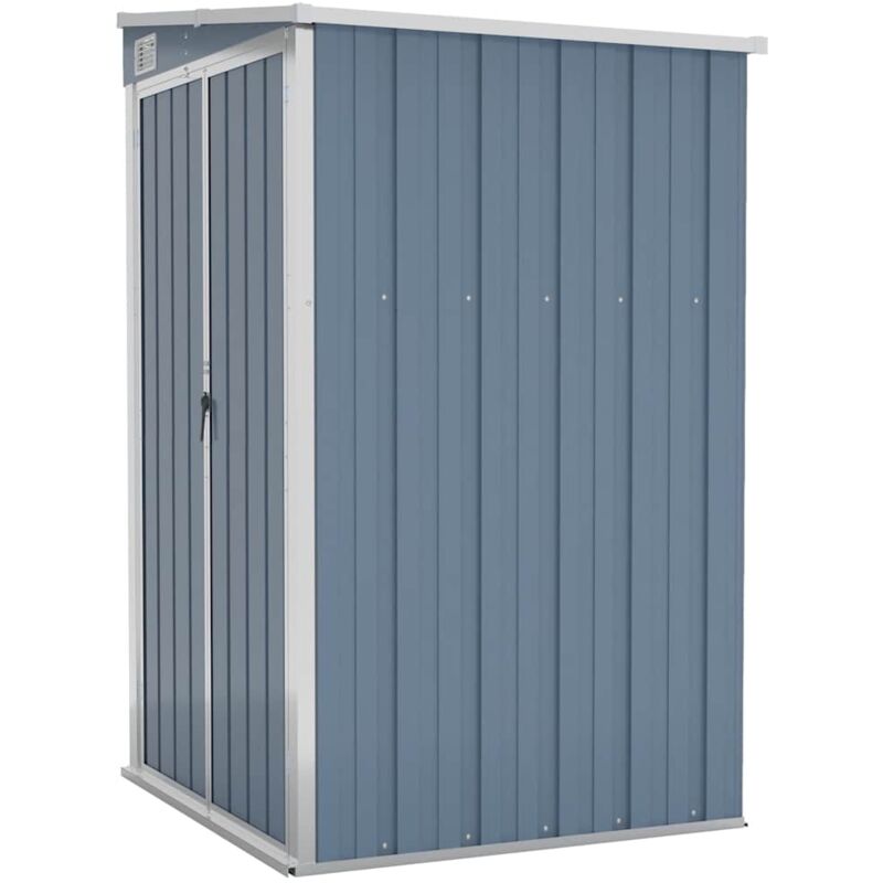 vidaXL Remise de jardin murale Gris 118x100x178 cm Métal galvanisé