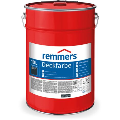 Remmers Deckfarbe anthrazitgrau (RAL 7016), 10 Liter, Deckfarbe für innen und außen, Wetterschutzfarbe viele Untergründe, hochdeckend, wetterfest
