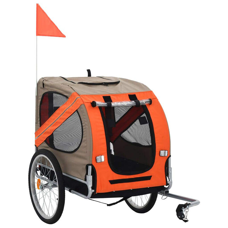 

Remolque de bicicleta para perros, naranja gris 137 x 90 x 73 cm - Bois