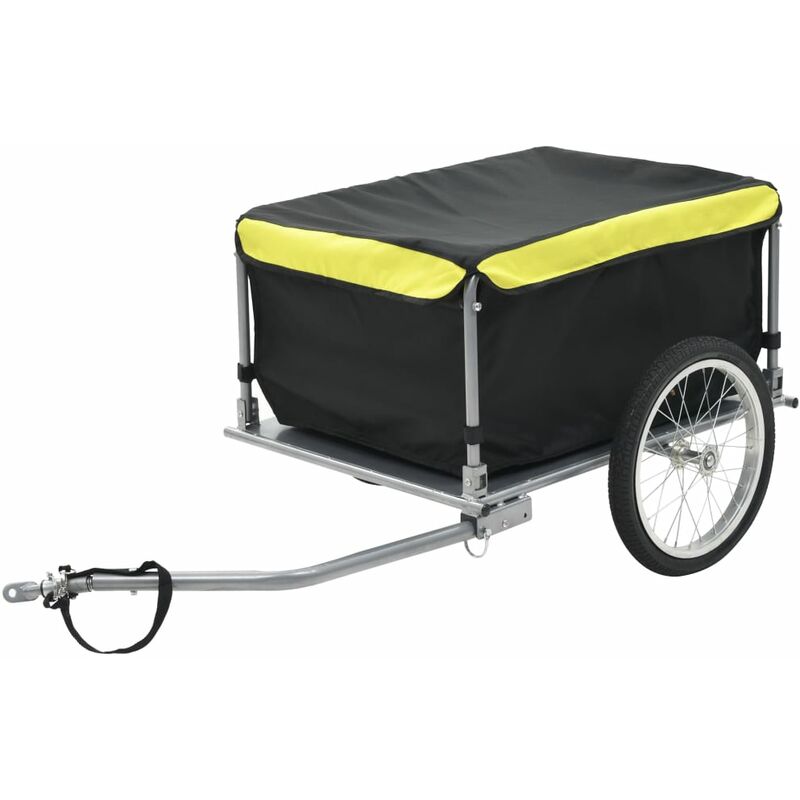

Bh Design - Remolque de carga para bicicletas negro y amarillo 65 kg