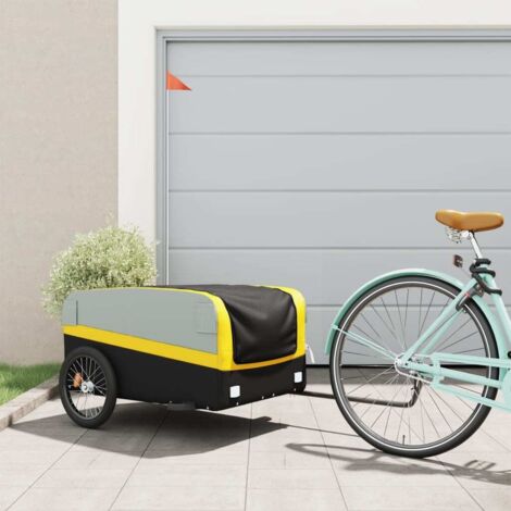 Remolque para bicicleta hierro negro y amarillo 45 kg