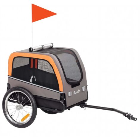 Remolque plegable para bicicleta con reflectores para perros pequeños