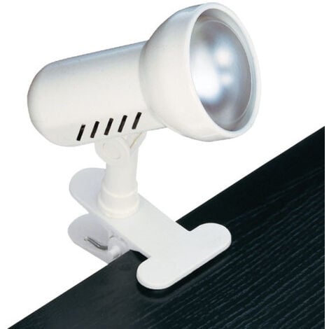 REMORA Spot à pince E27 100W max orientable blanc Lpe non incl. ARIC 0691