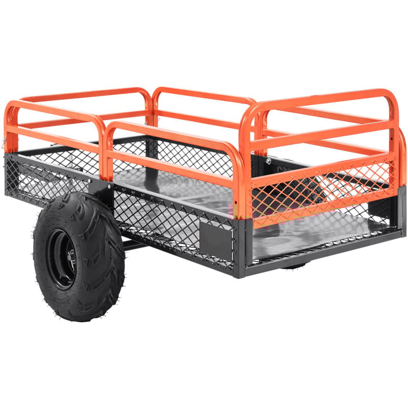 Remorque à benne basculante , remorque remorquée derrière un chariot, 1 500 lb, 15 pi3, construction en acier - Mophorn