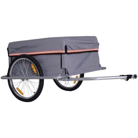 Remorque à vélo cargo pliable attelage, capacité 40 kg, dimensions 140x88x60 cm, remorque transport pour chariot vélo, équipement marque ChiMi