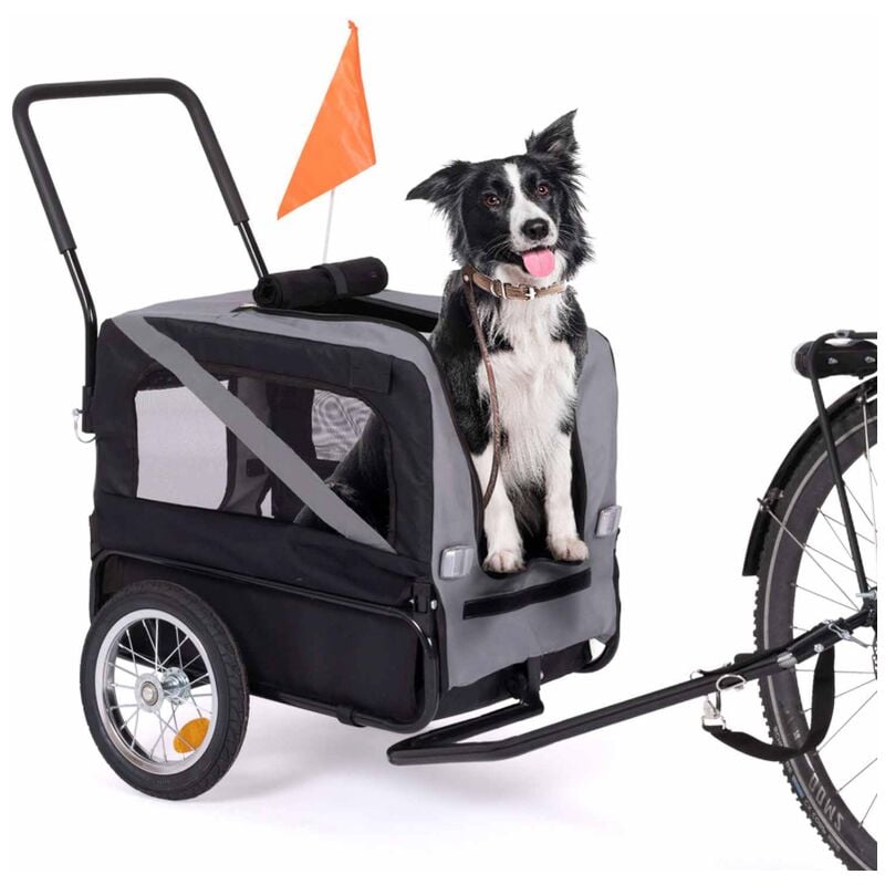 Idmarket - Remorque à vélo pour chien tilly avec réflecteurs 128 x 52 x 102 cm pour animaux de compagnie