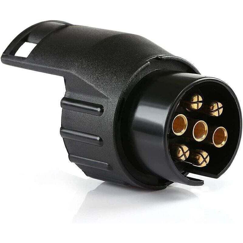 Remorque Adaptateur Prise, Accessoires Universels, Adaptateur de Remorquage Imperméable 7 Broches vers 13 Broches Compatible avec Voiture et Camion