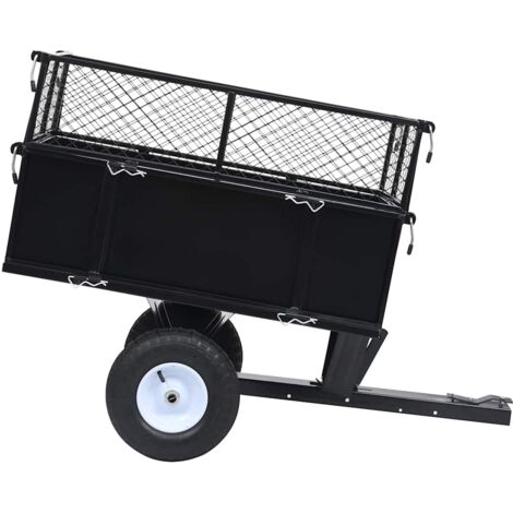 Remorque basculante pour tondeuse de pelouse Charge de 150 kg CFW95333