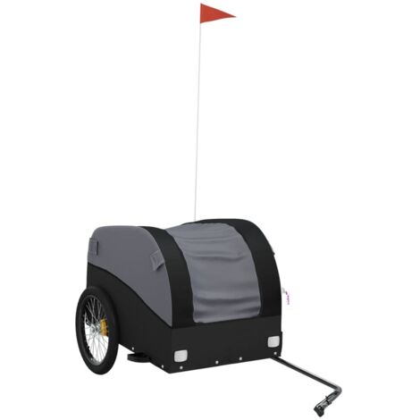 Remorque de vélo noir 45 kg fer CFW79318