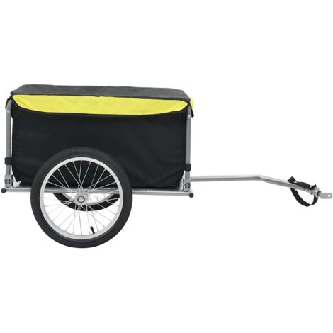 Remorque de vélo noir et jaune 65 kg CFW42701