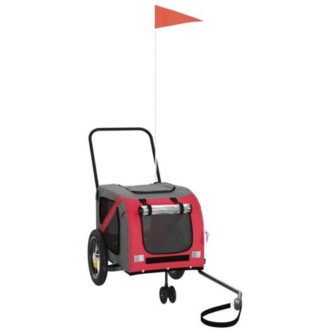 Remorque de vélo pour animaux de compagnie rouge et noir CFW59322