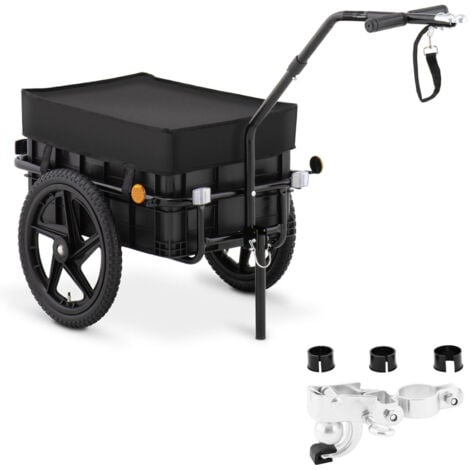Remorque De Vélo Transport À Bicyclette Barre D'Attelage De Selle & Bâche 35 kg