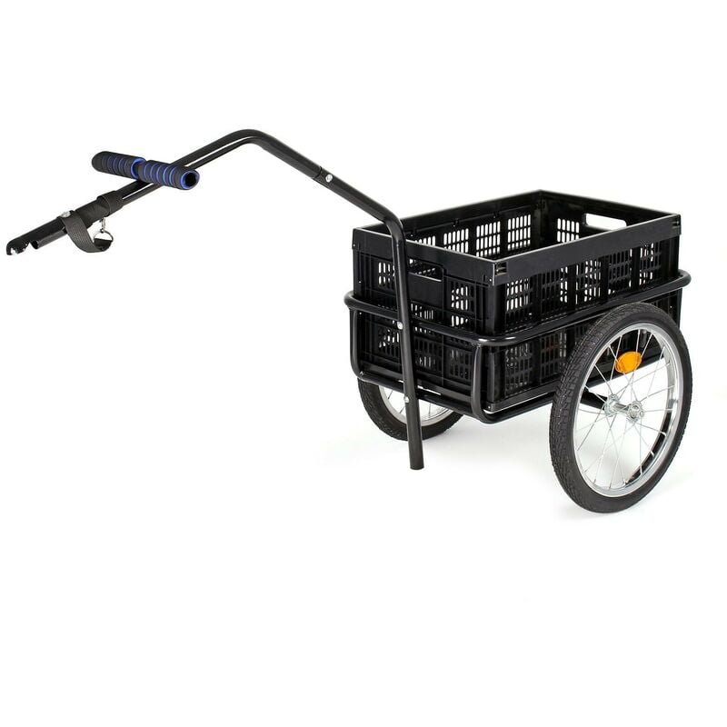 Remorque pour vélo avec capacité de charge maximale de 50 kg - Chariot de transport pour charges à vélo