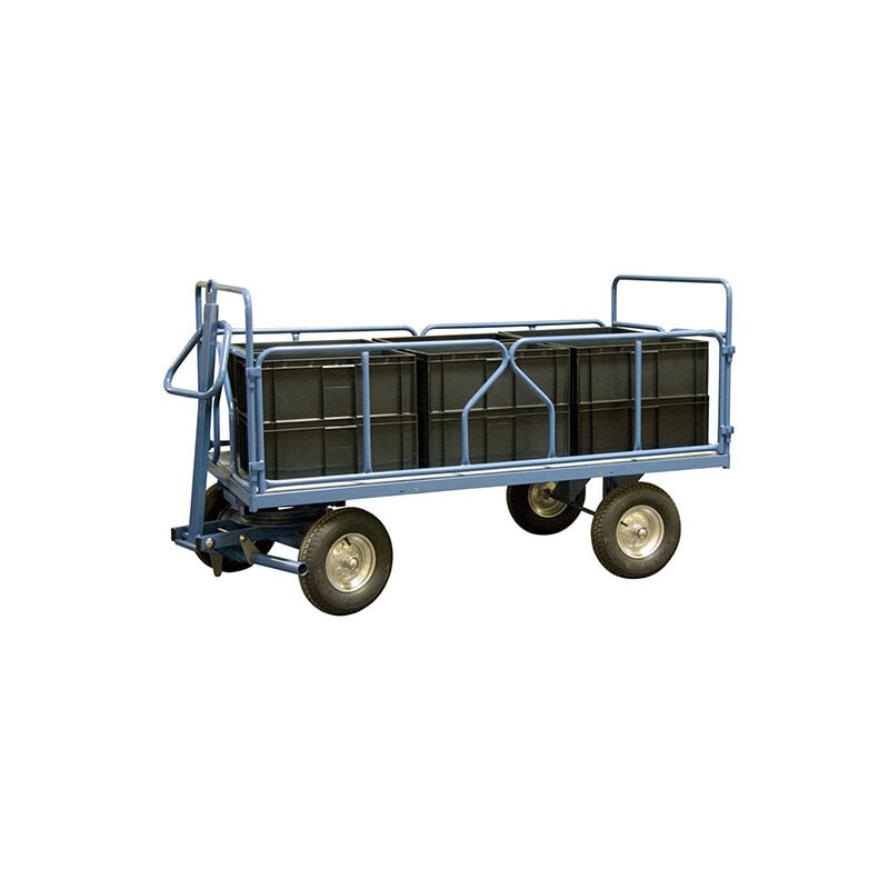 Remorque industrielle habillage tube - Plateau 1600x800mm - Charge max 1000 kg - 870007137