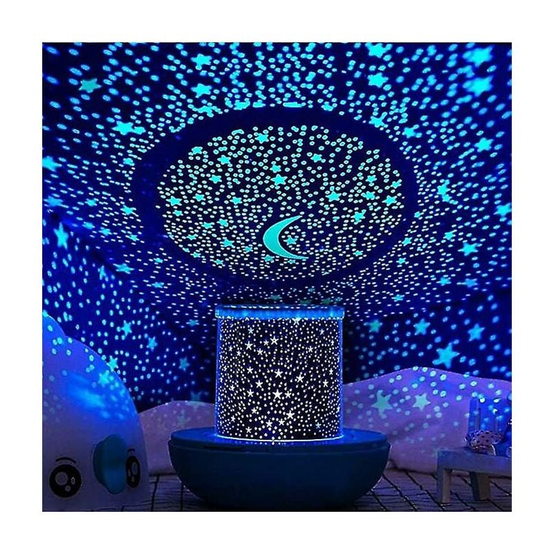 Remote Control And Timer Design Seabed Starry Sky Rotating Led Star Projector For Bedroom Night Light For Kids Night Color Moon Lamp For Children Ba
