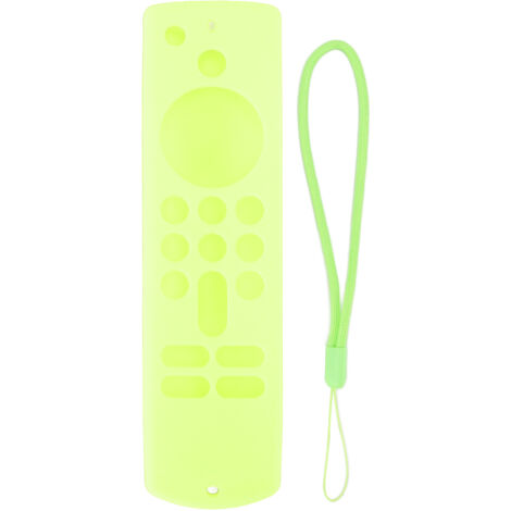 Remote Control Silicone Cover for Fire TV Stick Anti Slip Silicone Protective Case with Lanyard 3rd Gen Fluorescent Green